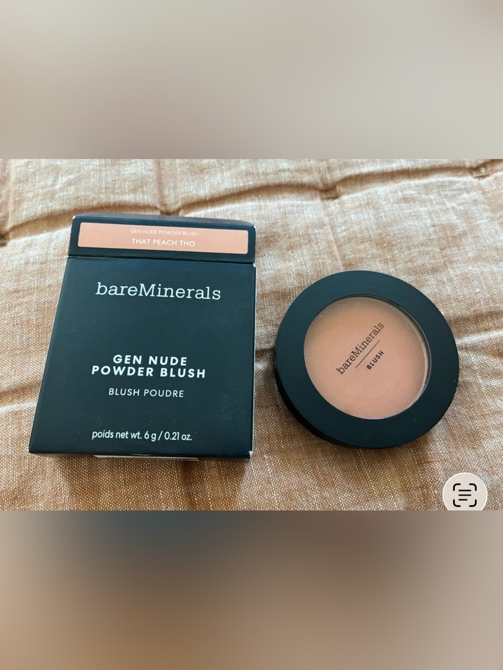 New bareMinerals Gen Nude Highlighting Blush in the shade that peach tho